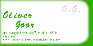 oliver goor business card